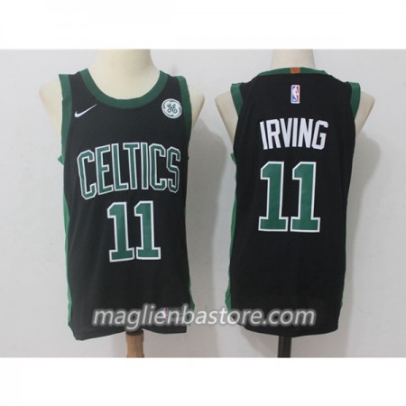 Maglia NBA Boston Celtics Kyrie Irving 11 Nike 2017-18 Nero Swingman - Uomo